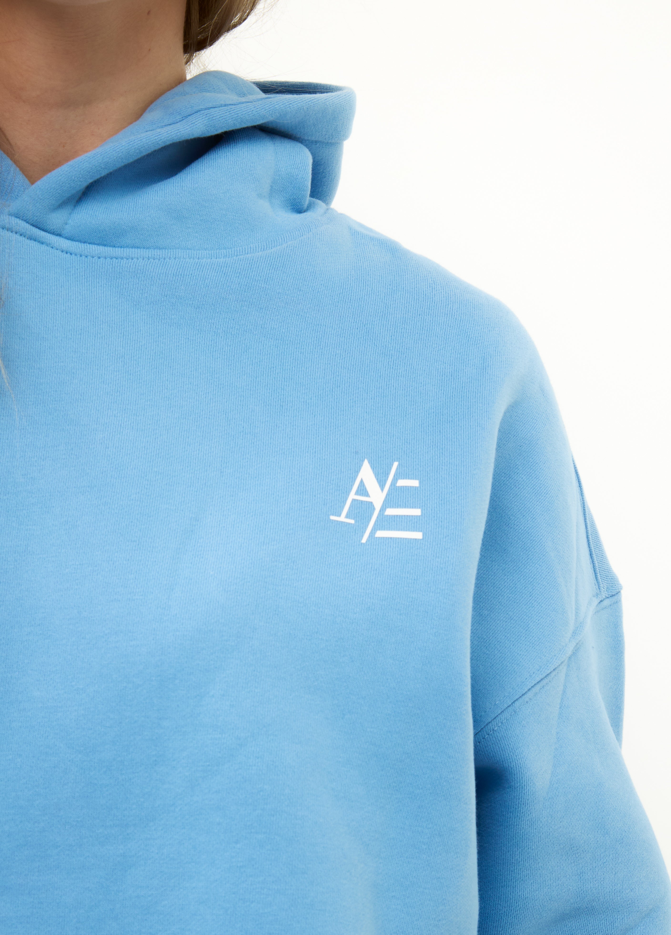 Hoodie Ljusblå
