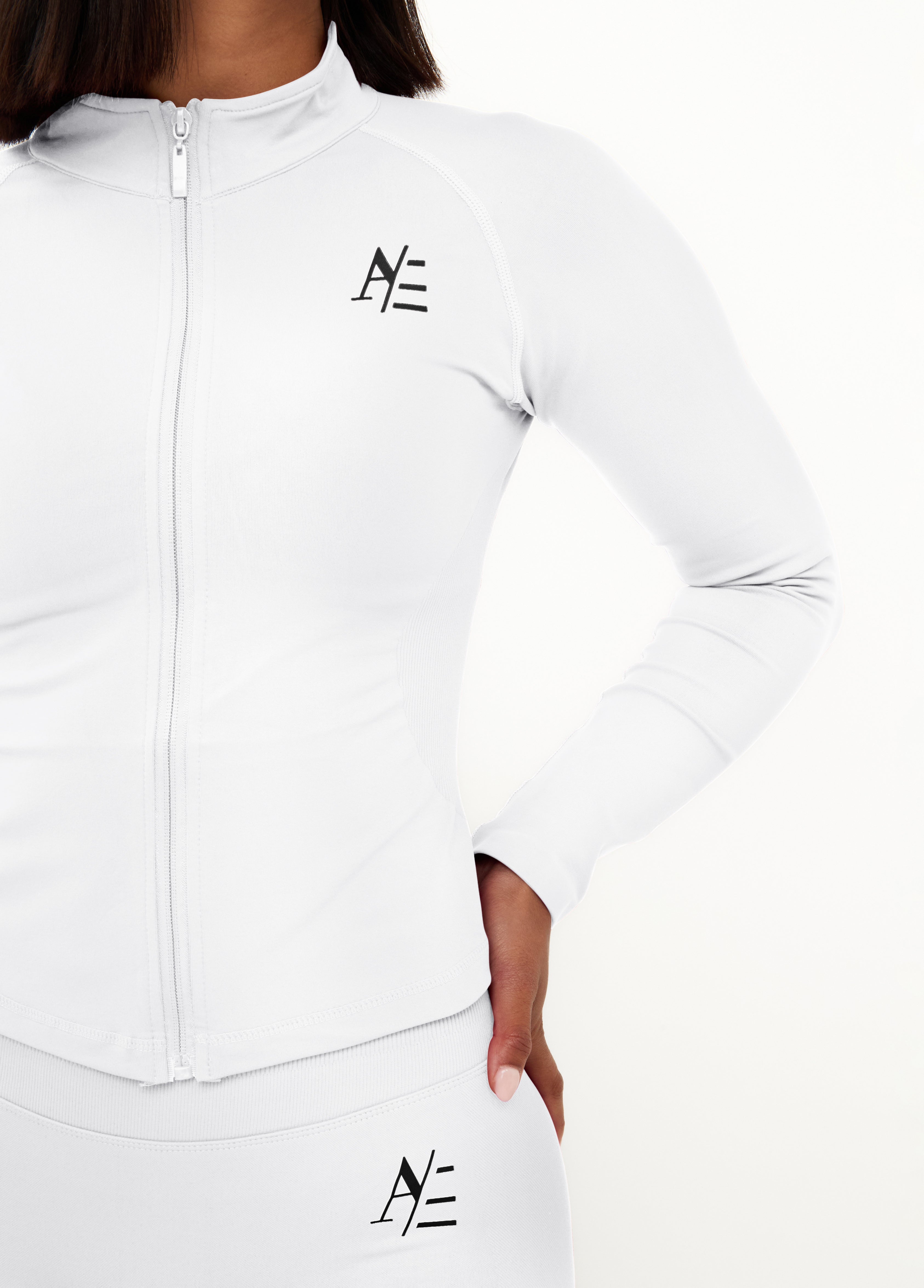 Zippers Pearl White