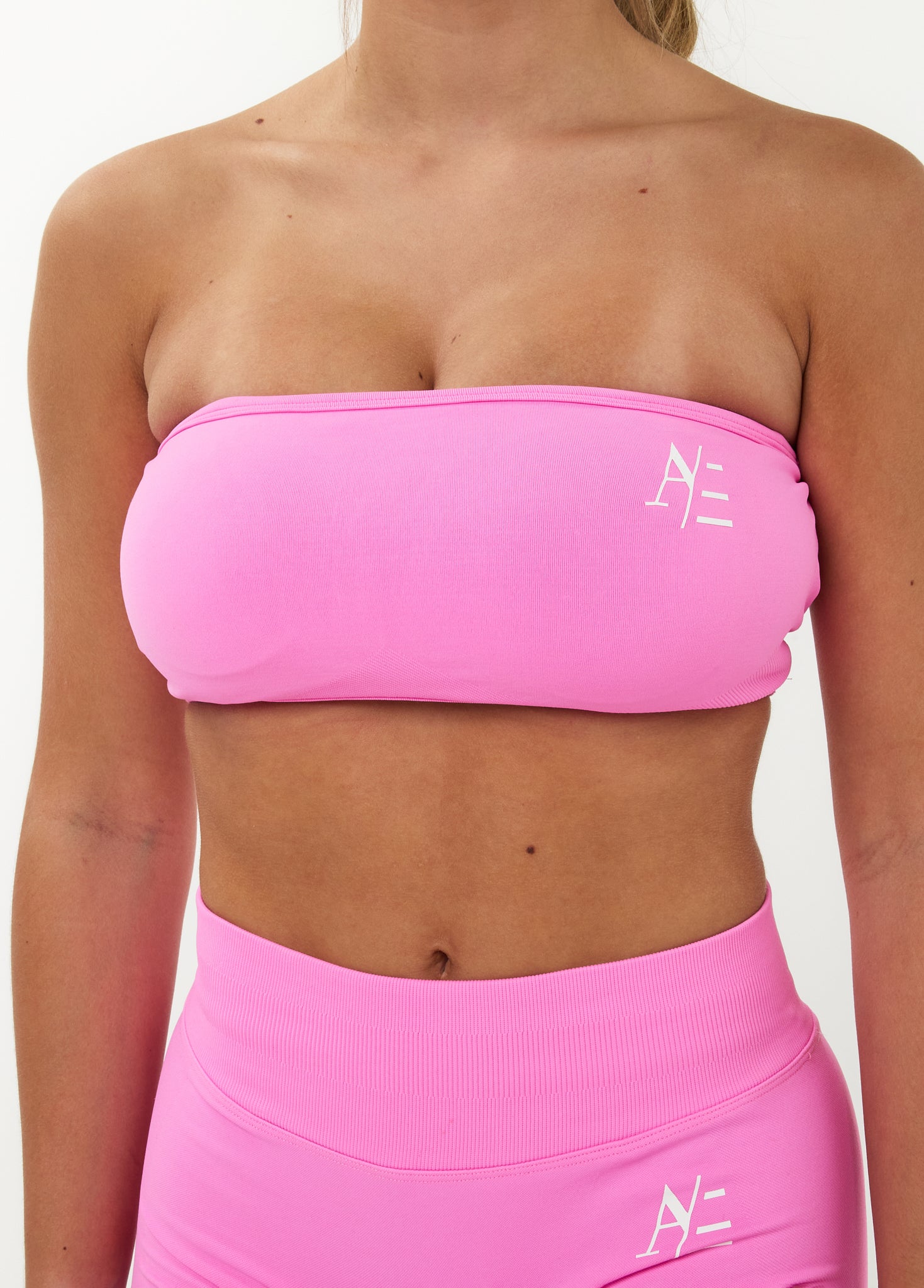 Bandeau Sport-BH Ljusrosa
